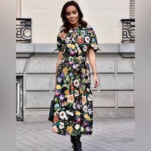 Zara’s Floral Black Maxi Dress